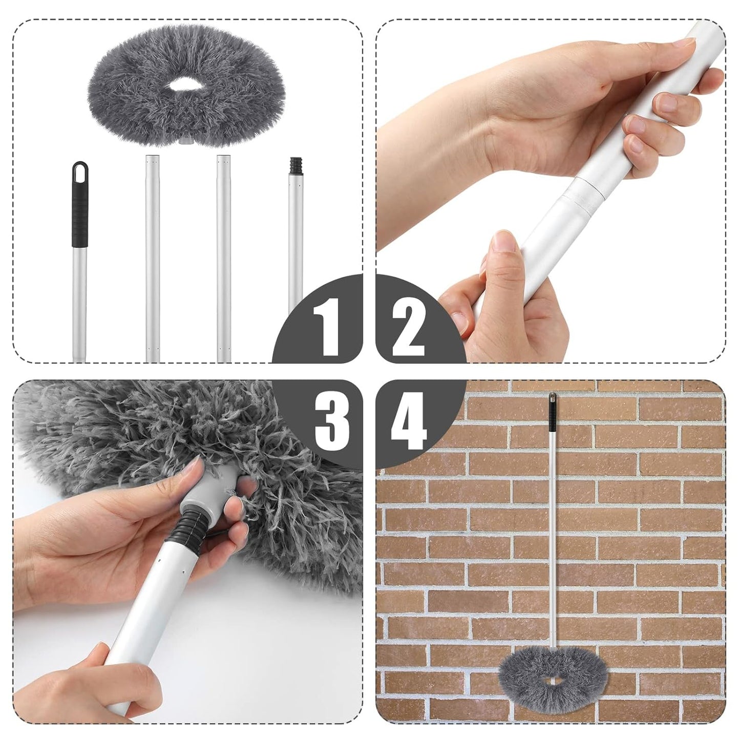 Washable Ceiling Fan Cleaner Duster for Ceiling Fans,Window Blinds, Furniture