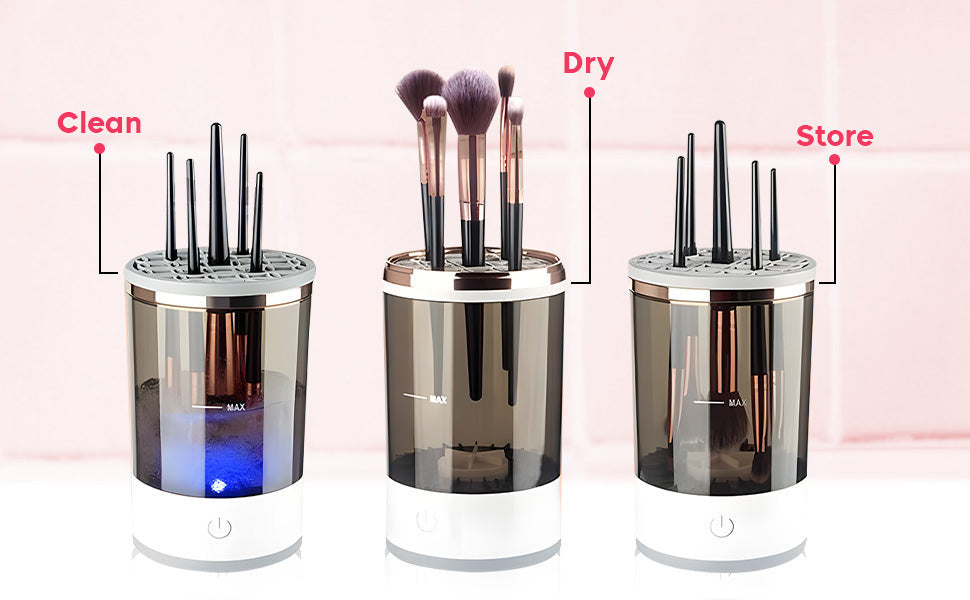 Automatic Make Up Brush Cleaner