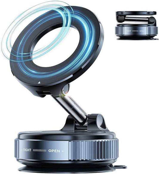 Vacuum suction Magnetic Phone Holder – Strong Grip for Car, Gym, Mirror, Kitchen & Anywhere you need.