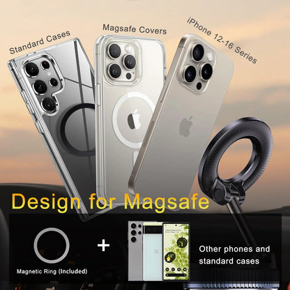 Vacuum suction Magnetic Phone Holder – Strong Grip for Car, Gym, Mirror, Kitchen & Anywhere you need.
