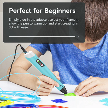3D Printer Pen for Kids with PLA Filament | Perfect for DIY and Crafting (with USB Cable)
