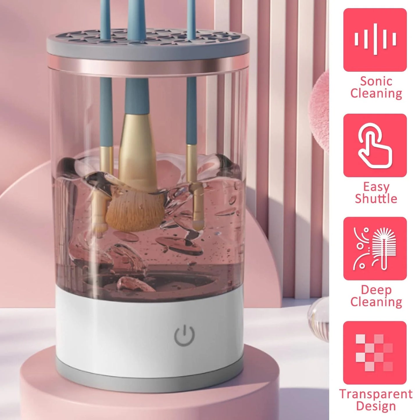 Automatic Make Up Brush Cleaner